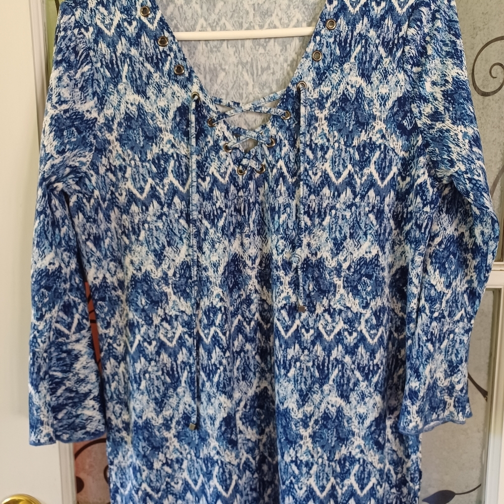 Verve ami blouse size medium blue